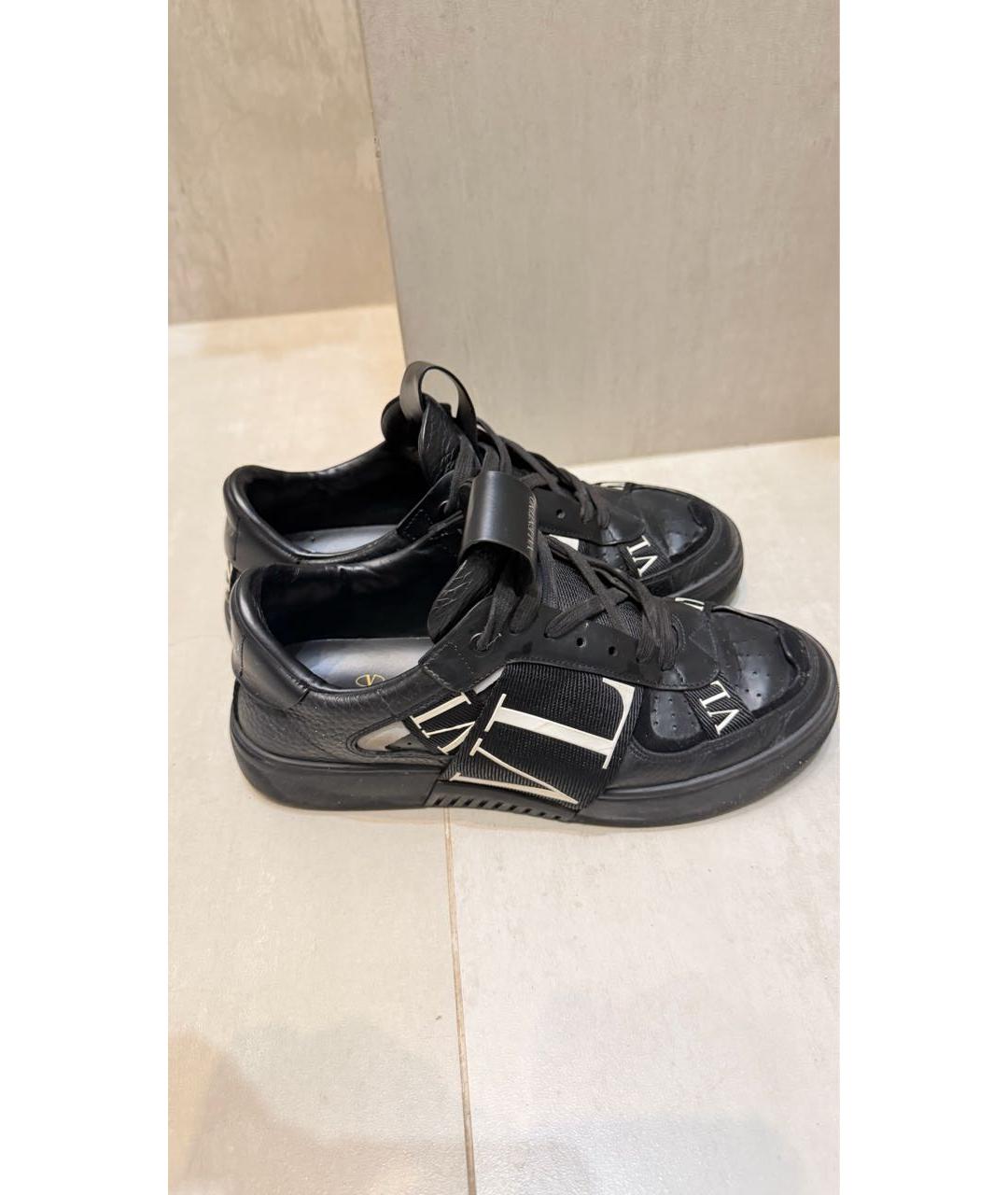 VALENTINO Черные кожаные кеды, фото 3