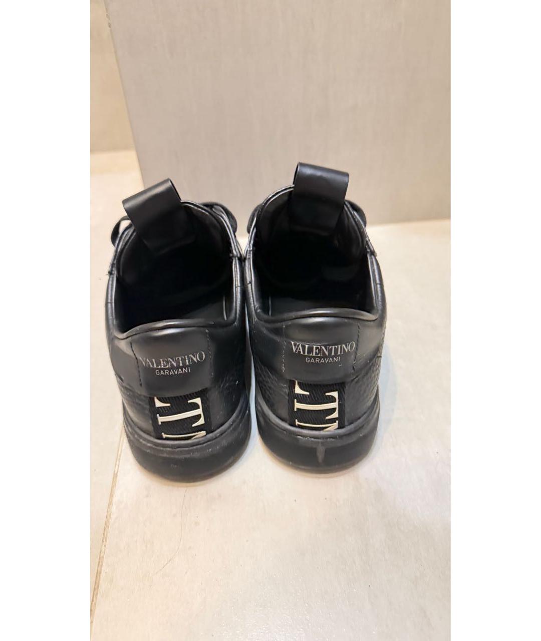 VALENTINO Черные кожаные кеды, фото 4