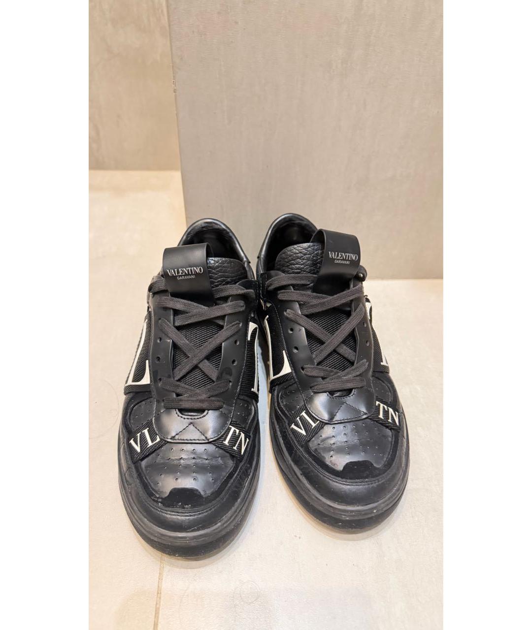 VALENTINO Черные кожаные кеды, фото 2