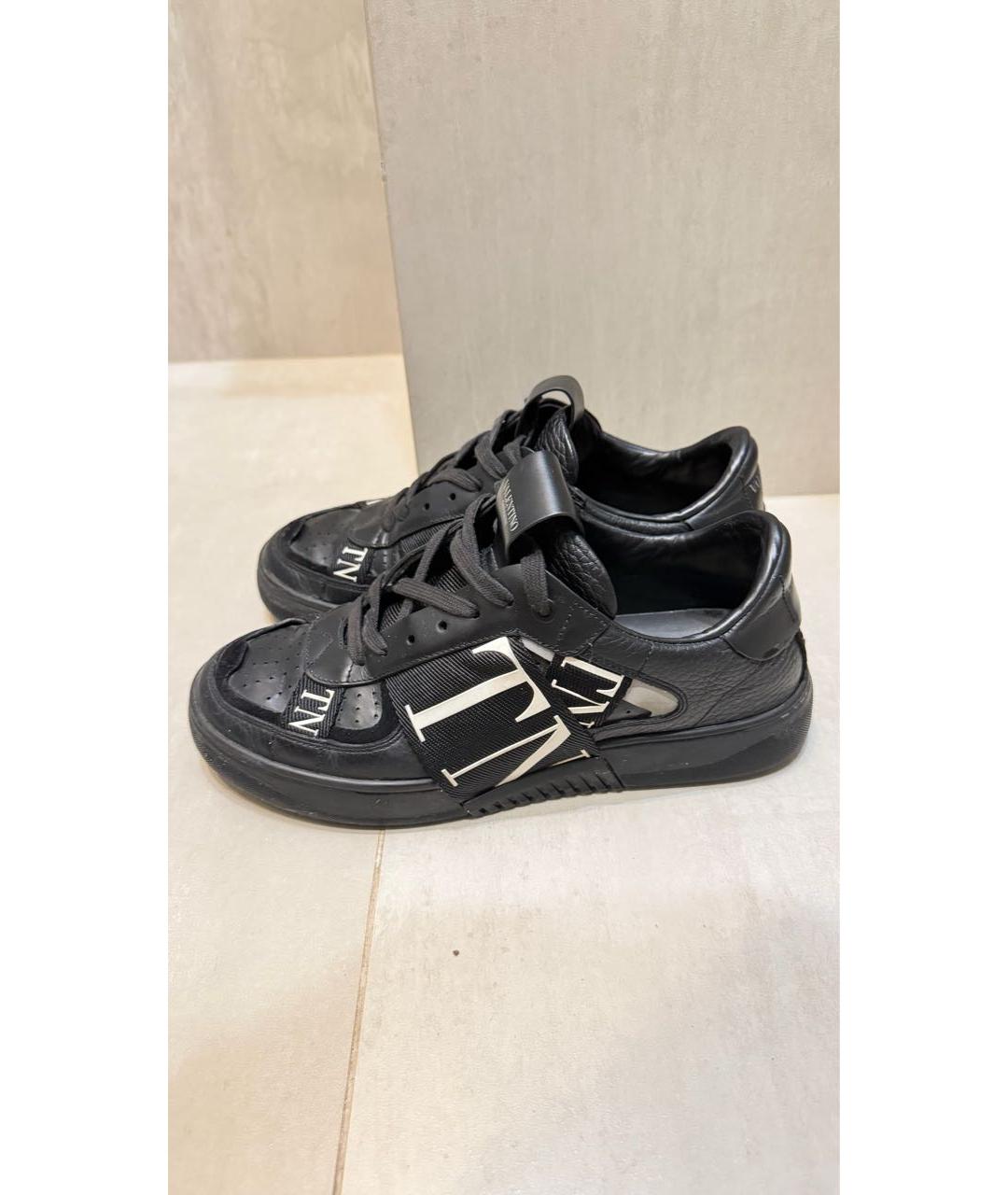 VALENTINO Черные кожаные кеды, фото 5
