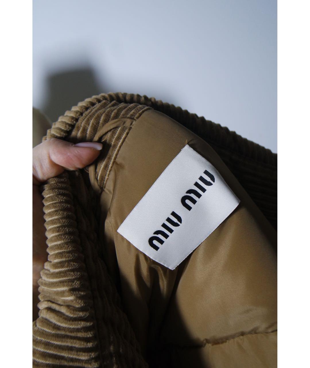 MIU MIU Коричневая велюровая куртка, фото 4