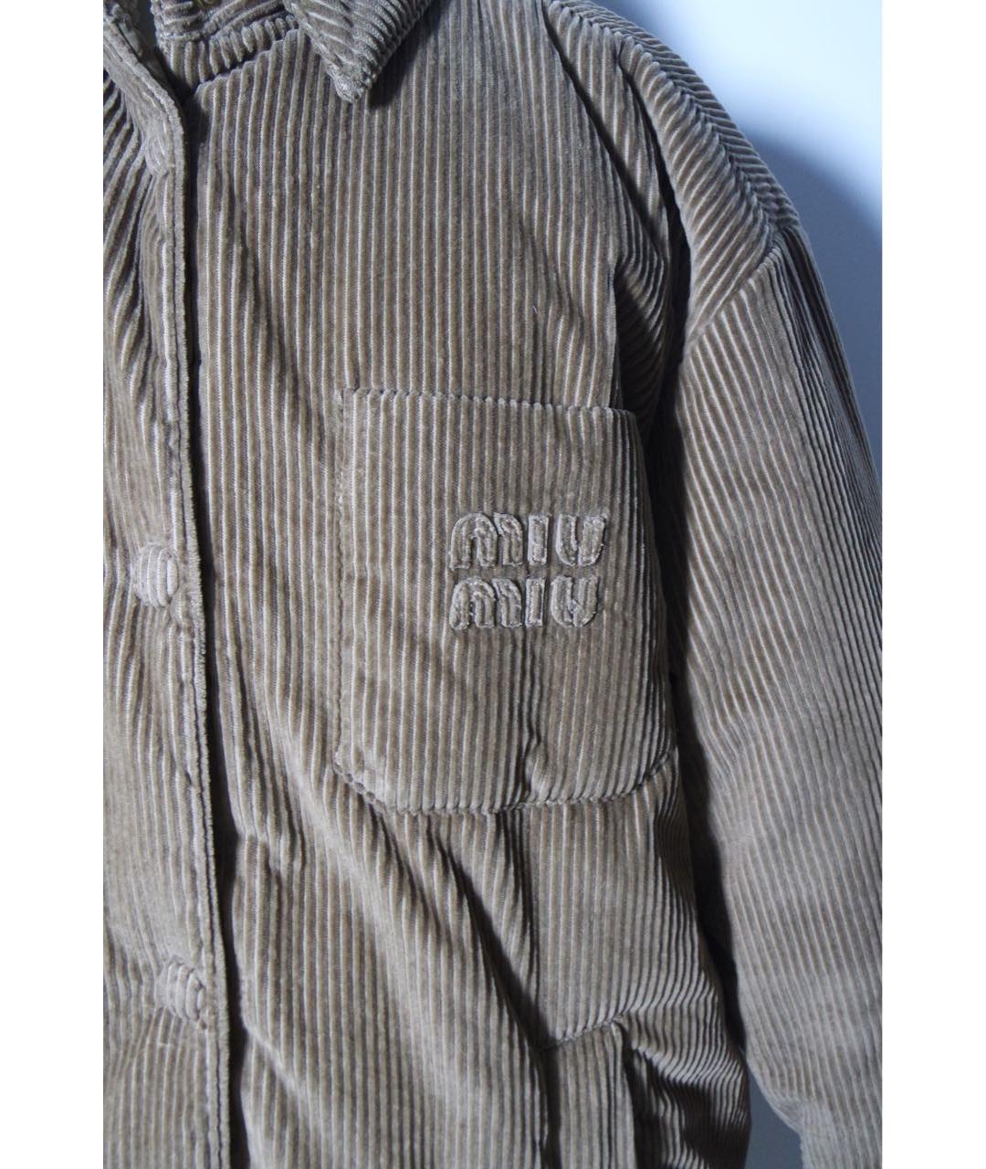 MIU MIU Коричневая велюровая куртка, фото 5