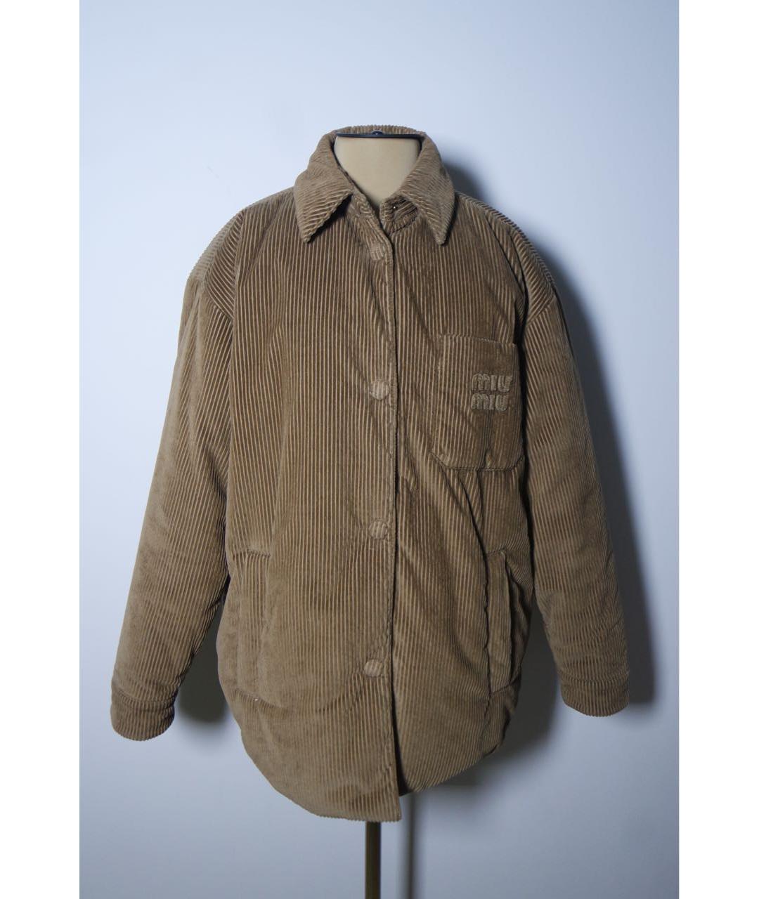 MIU MIU Коричневая велюровая куртка, фото 9