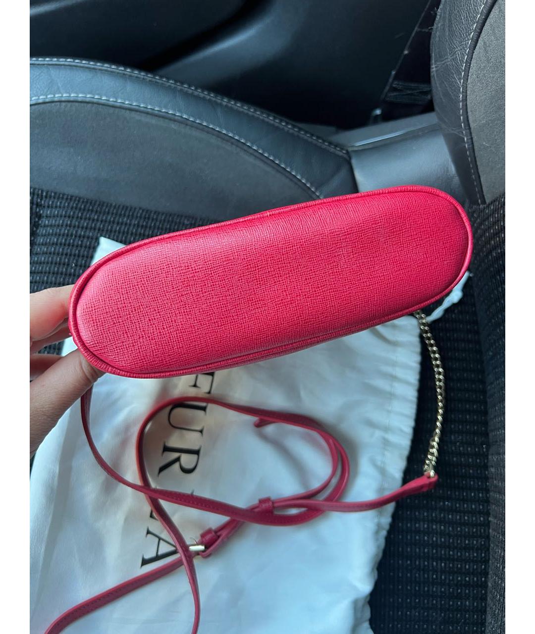 FURLA Красная кожаная сумка через плечо, фото 3