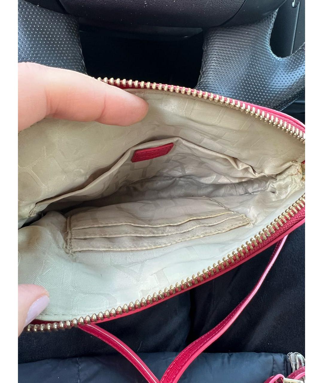 FURLA Красная кожаная сумка через плечо, фото 4