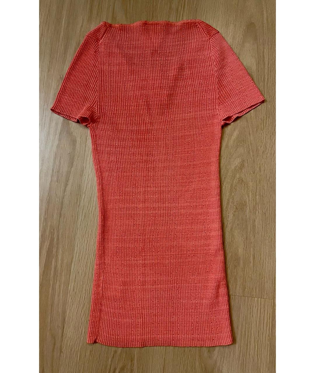 CHANEL Коралловая вискозная футболка, фото 4