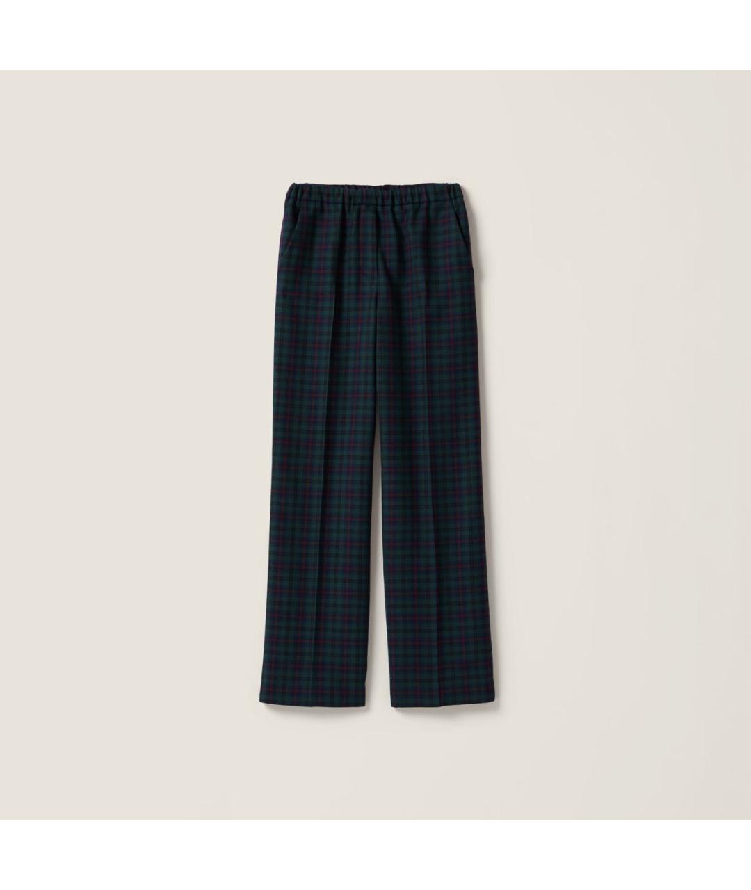 MIU MIU Мульти шерстяные брюки узкие, фото 5