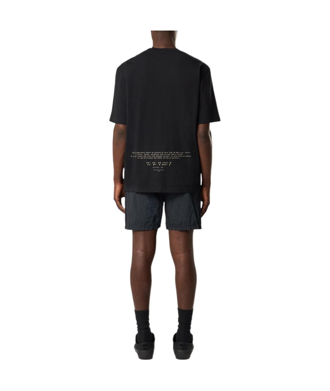 STONE ISLAND Черная футболка, фото 4