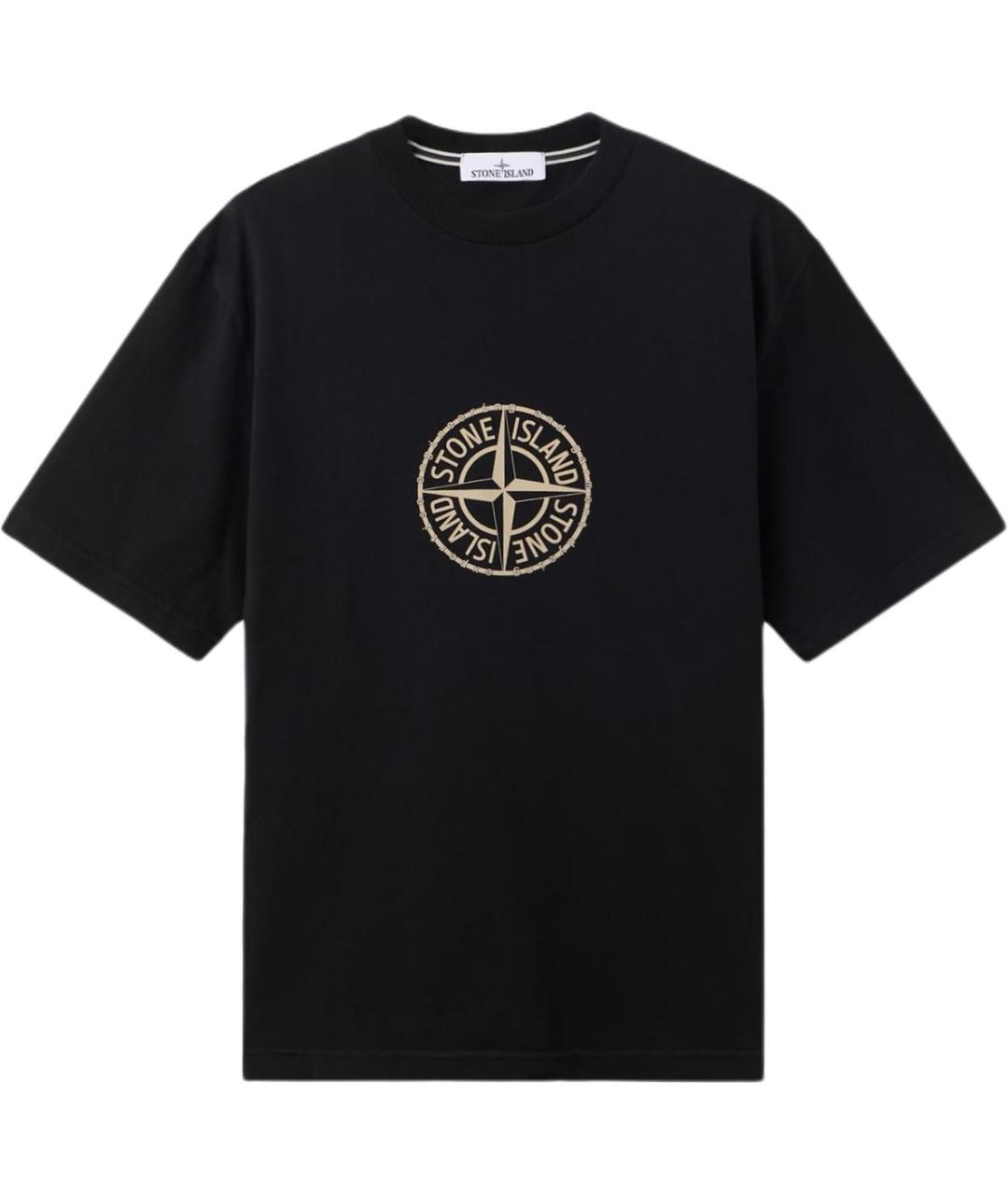 STONE ISLAND Черная футболка, фото 1