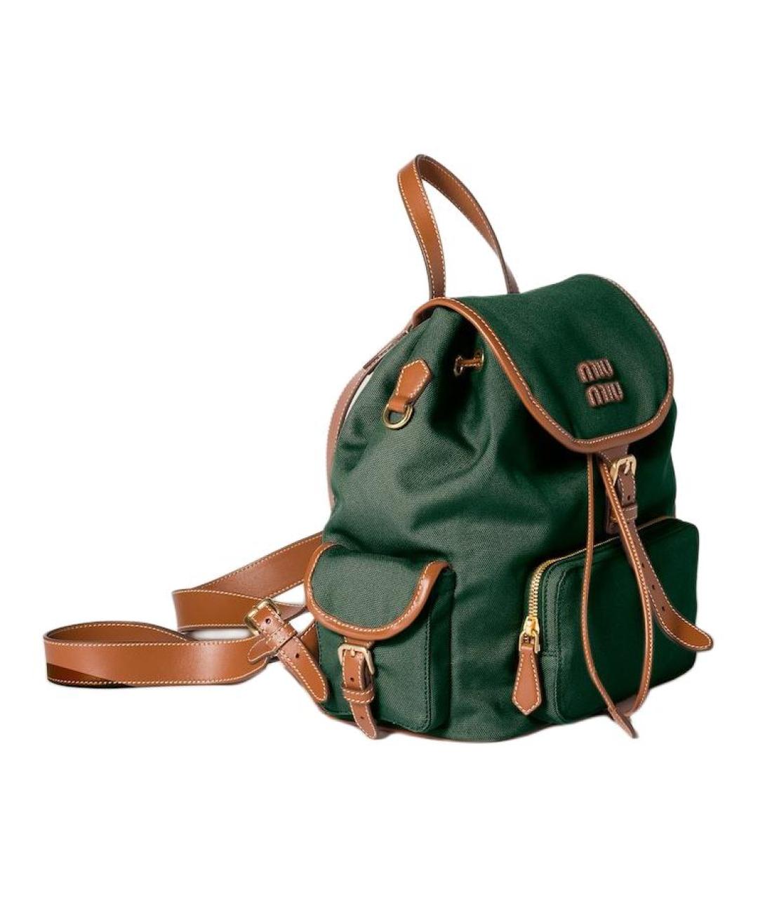 MIU MIU Зеленый рюкзак, фото 2