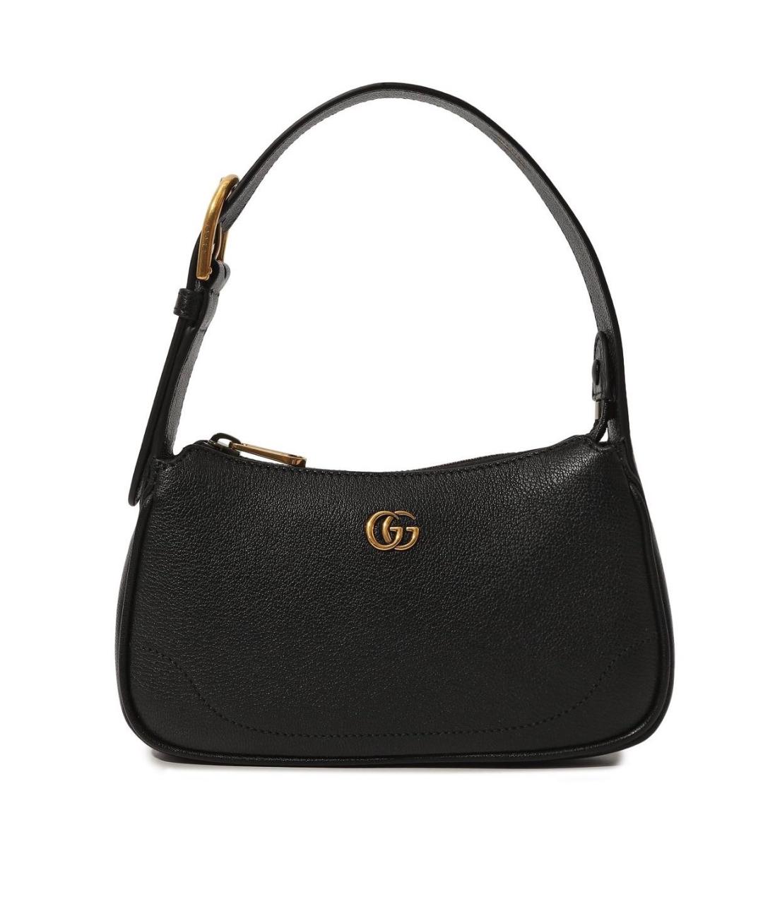 GUCCI Черная кожаная сумка через плечо, фото 9