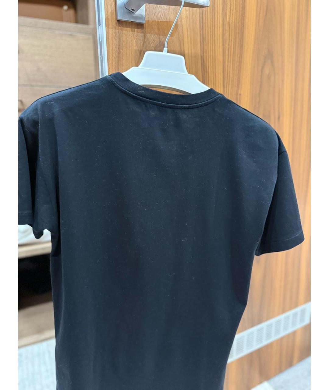 GUCCI Черная хлопковая футболка, фото 2