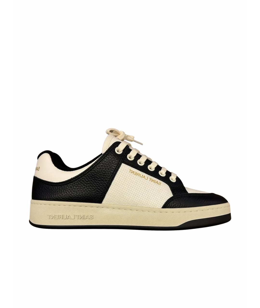 SAINT LAURENT Белые кожаные кеды, фото 1