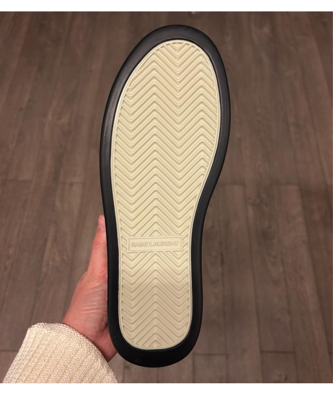 SAINT LAURENT Белые кожаные кеды, фото 6