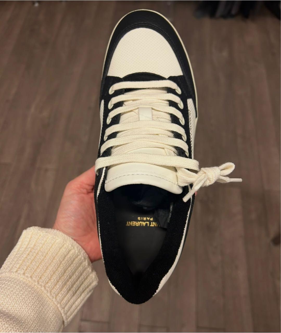 SAINT LAURENT Белые кожаные кеды, фото 3