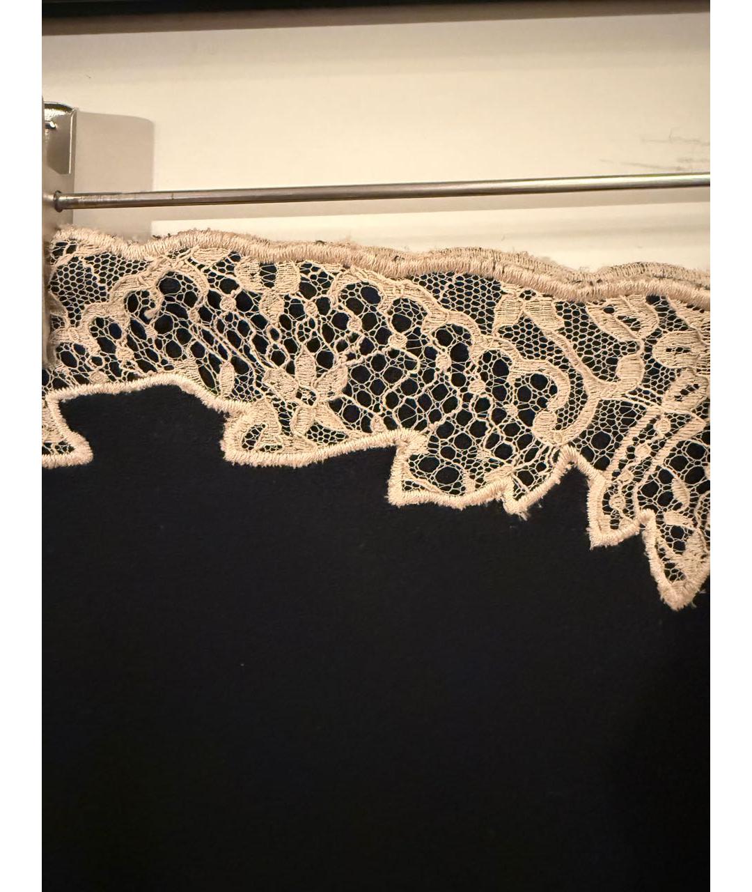 RED VALENTINO Черная шерстяная юбка миди, фото 3