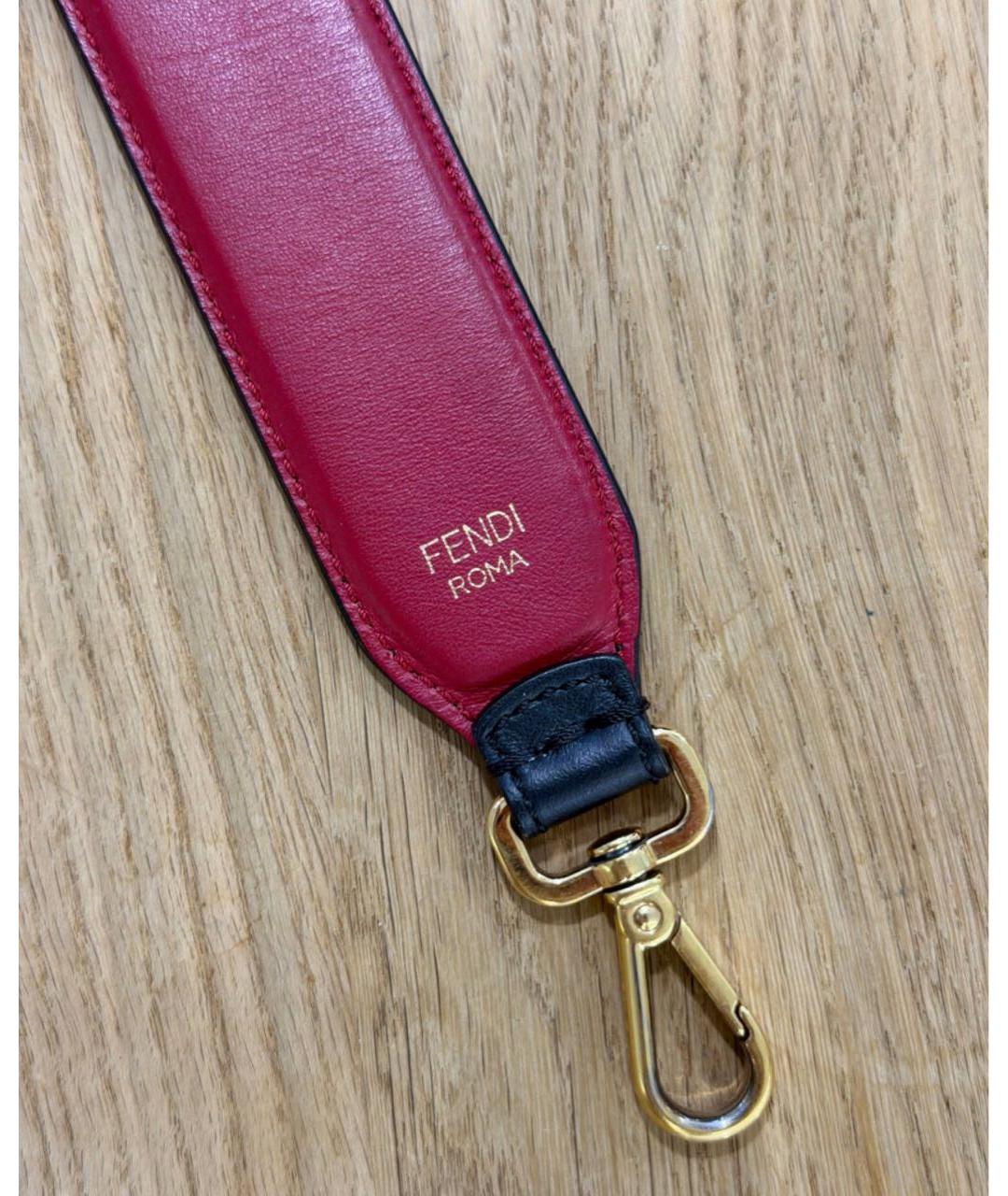 FENDI Темно-синяя кожаная сумка тоут, фото 7