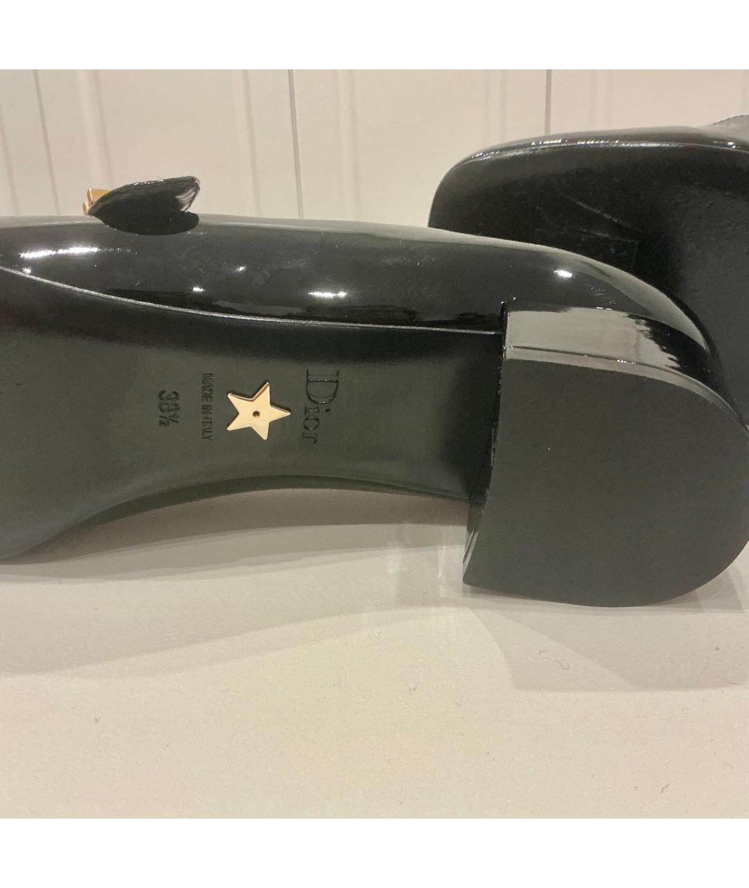 CHRISTIAN DIOR Черные туфли из лакированной кожи, фото 8