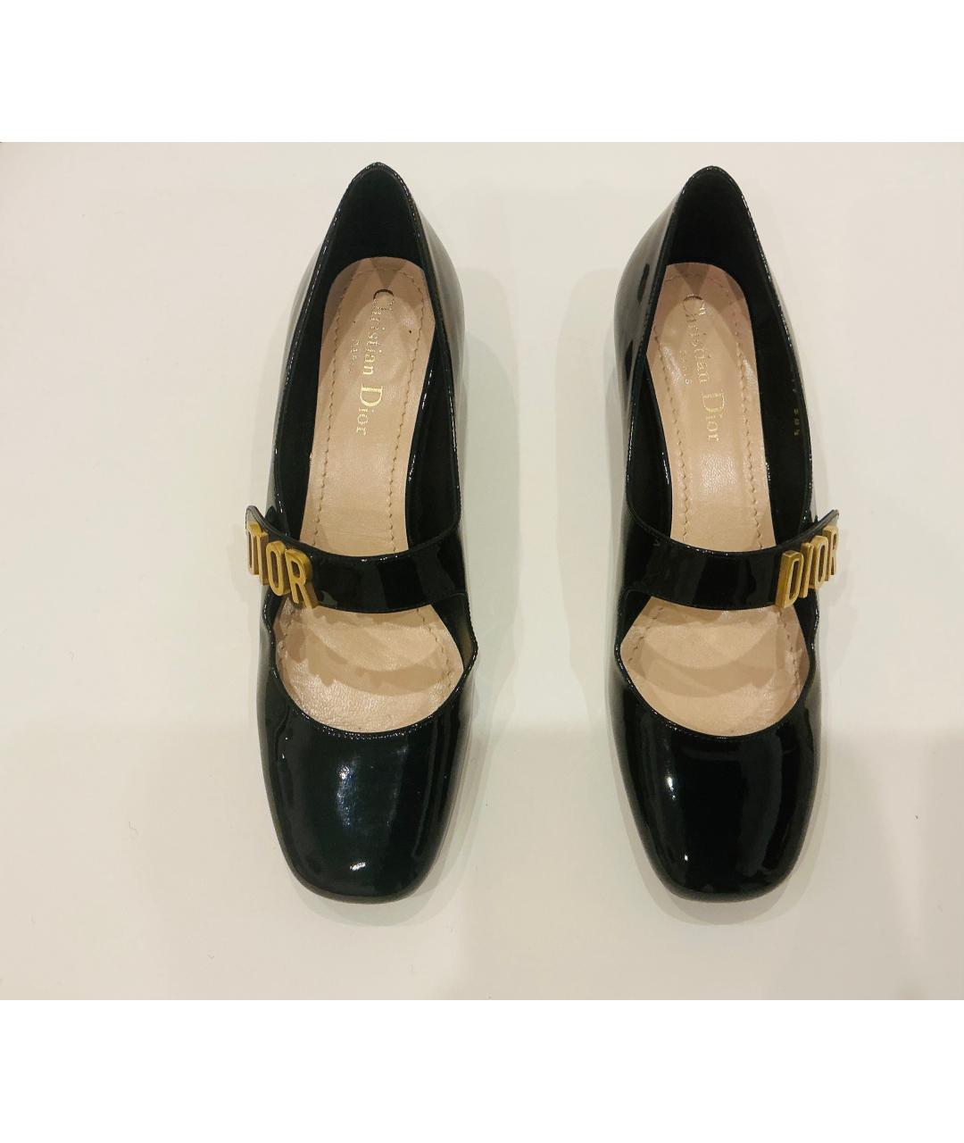 CHRISTIAN DIOR Черные туфли из лакированной кожи, фото 3