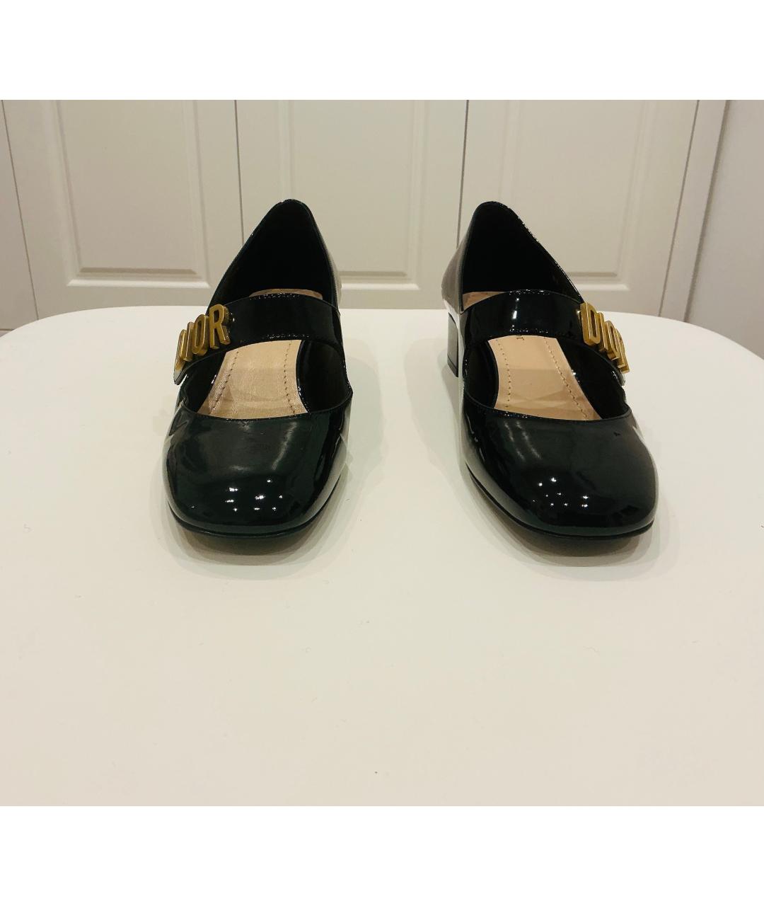 CHRISTIAN DIOR Черные туфли из лакированной кожи, фото 2