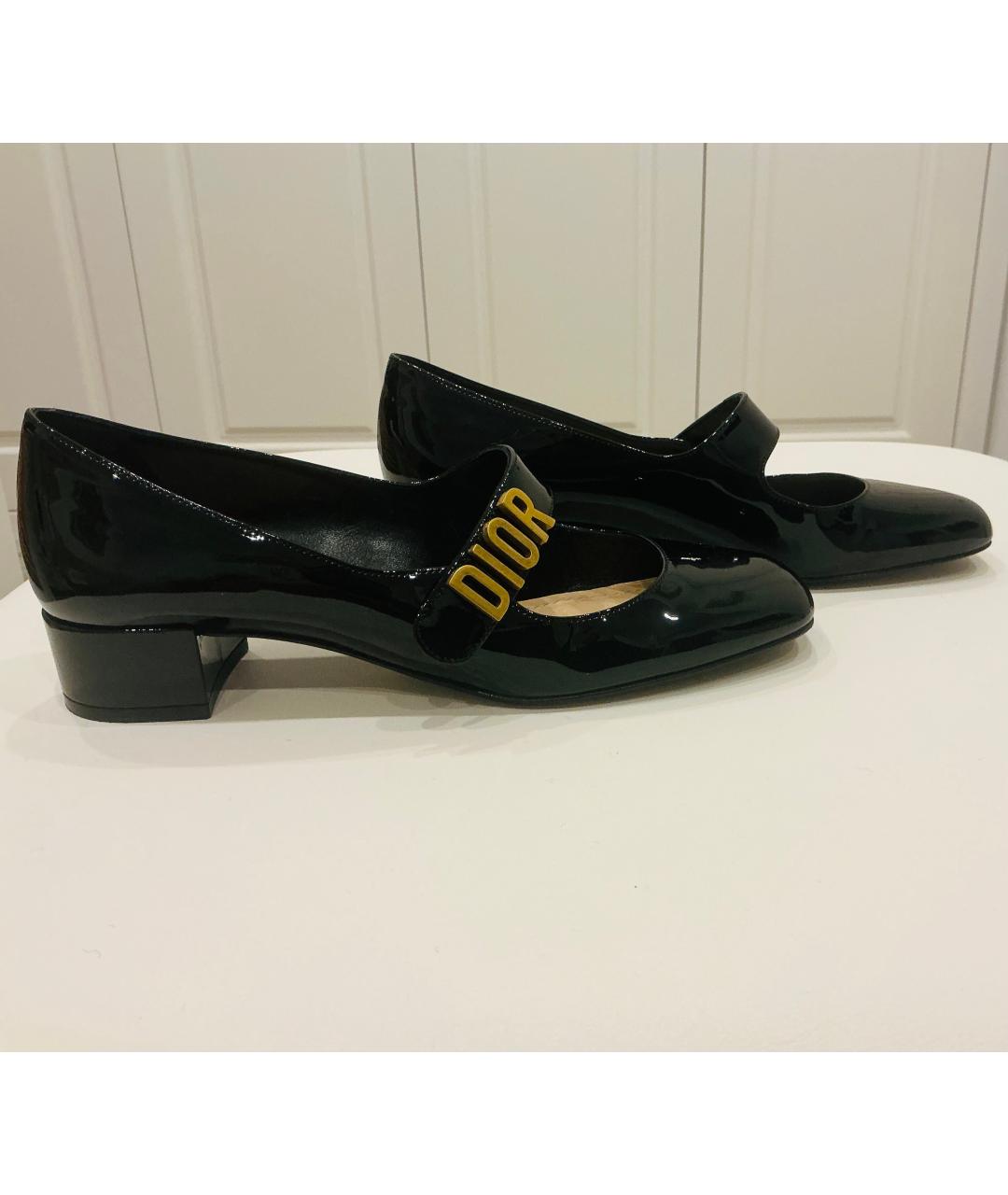 CHRISTIAN DIOR Черные туфли из лакированной кожи, фото 9