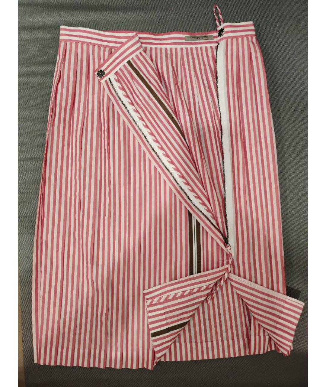 BOTTEGA VENETA Мульти хлопковая юбка миди, фото 3