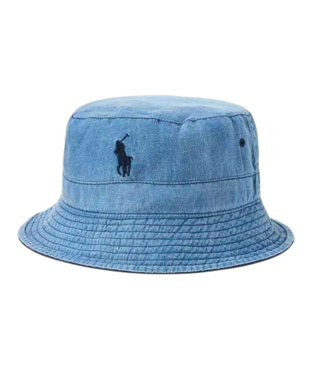 POLO RALPH LAUREN Синяя хлопковая панама, фото 2