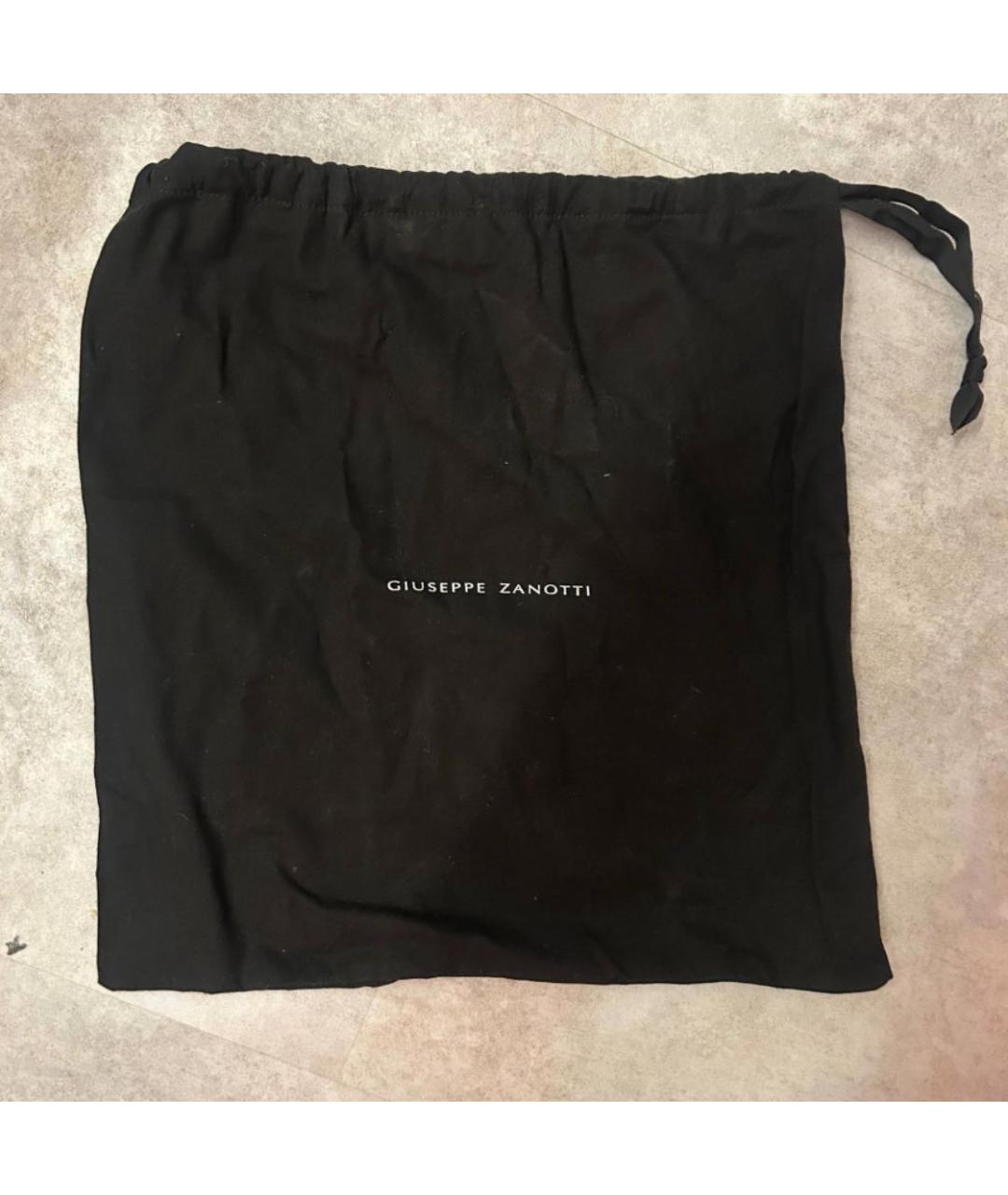 GIUSEPPE ZANOTTI DESIGN Черные кожаные кеды, фото 6