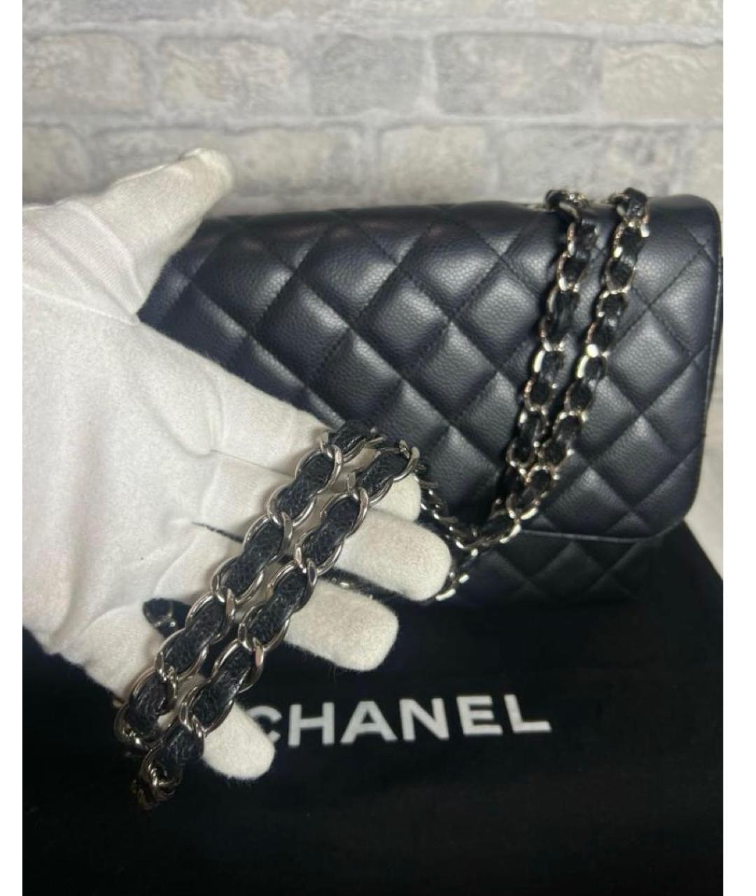 CHANEL Черная кожаная сумка через плечо, фото 4