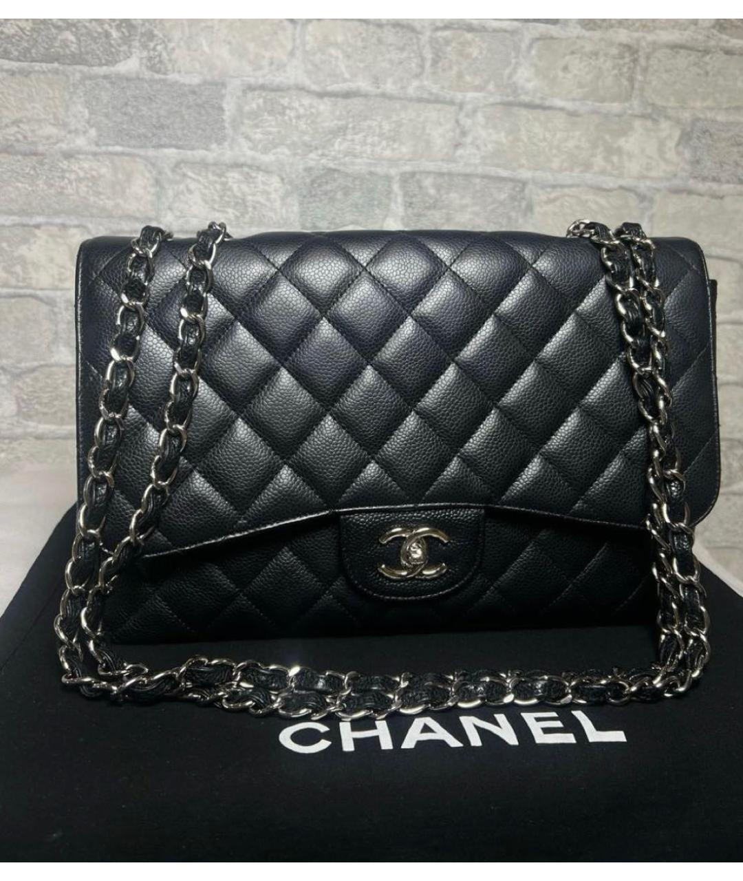 CHANEL Черная кожаная сумка через плечо, фото 9