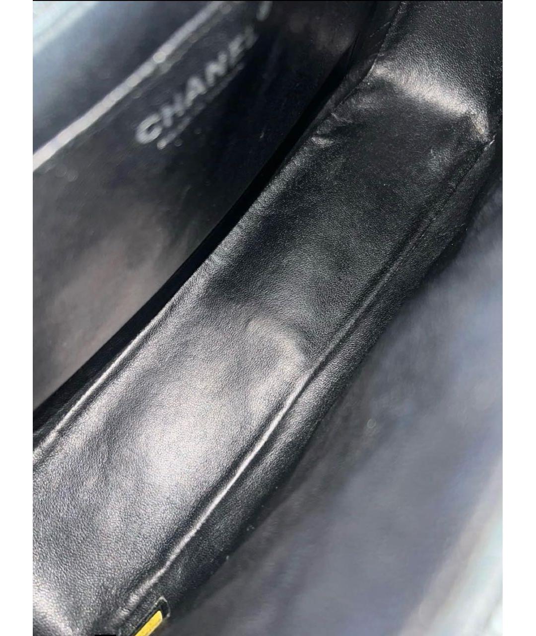 CHANEL Черная кожаная сумка через плечо, фото 8