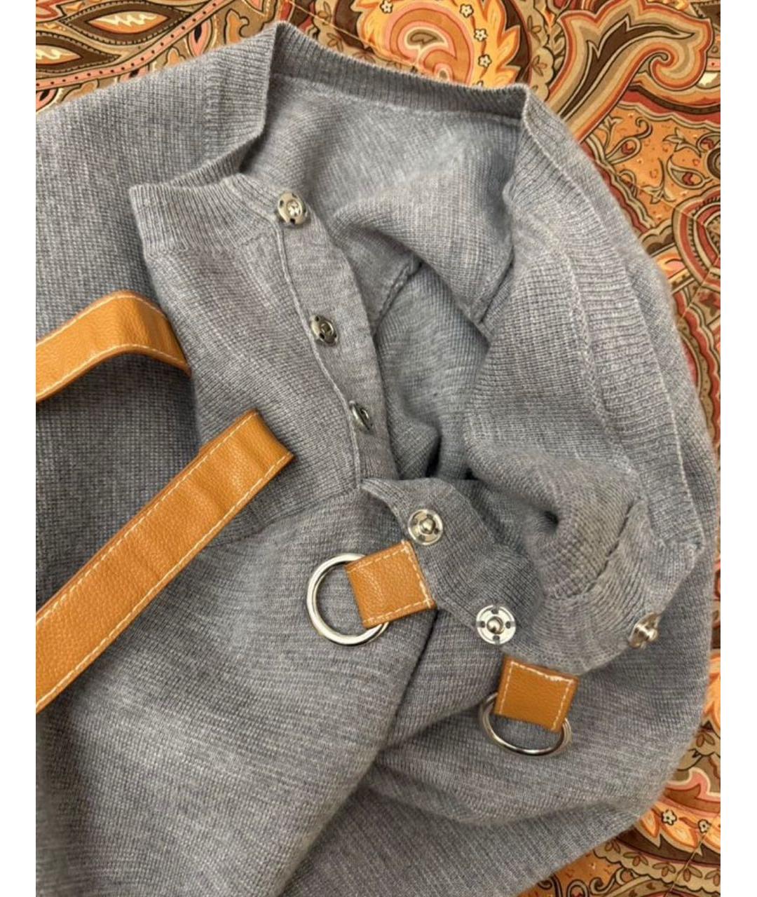 LOEWE Серый шерстяной джемпер / свитер, фото 4