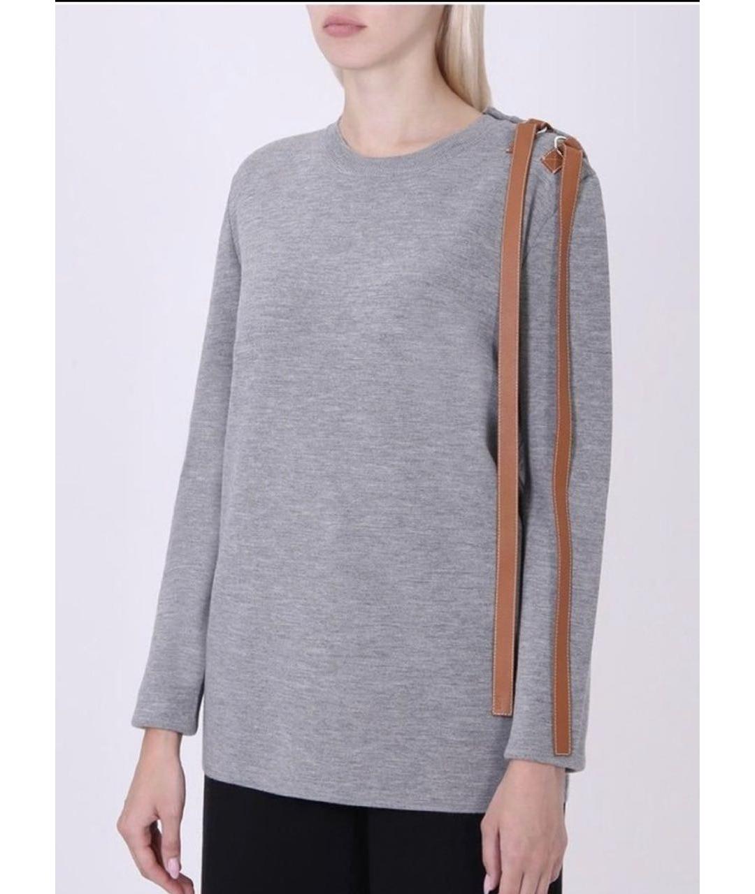 LOEWE Серый шерстяной джемпер / свитер, фото 7