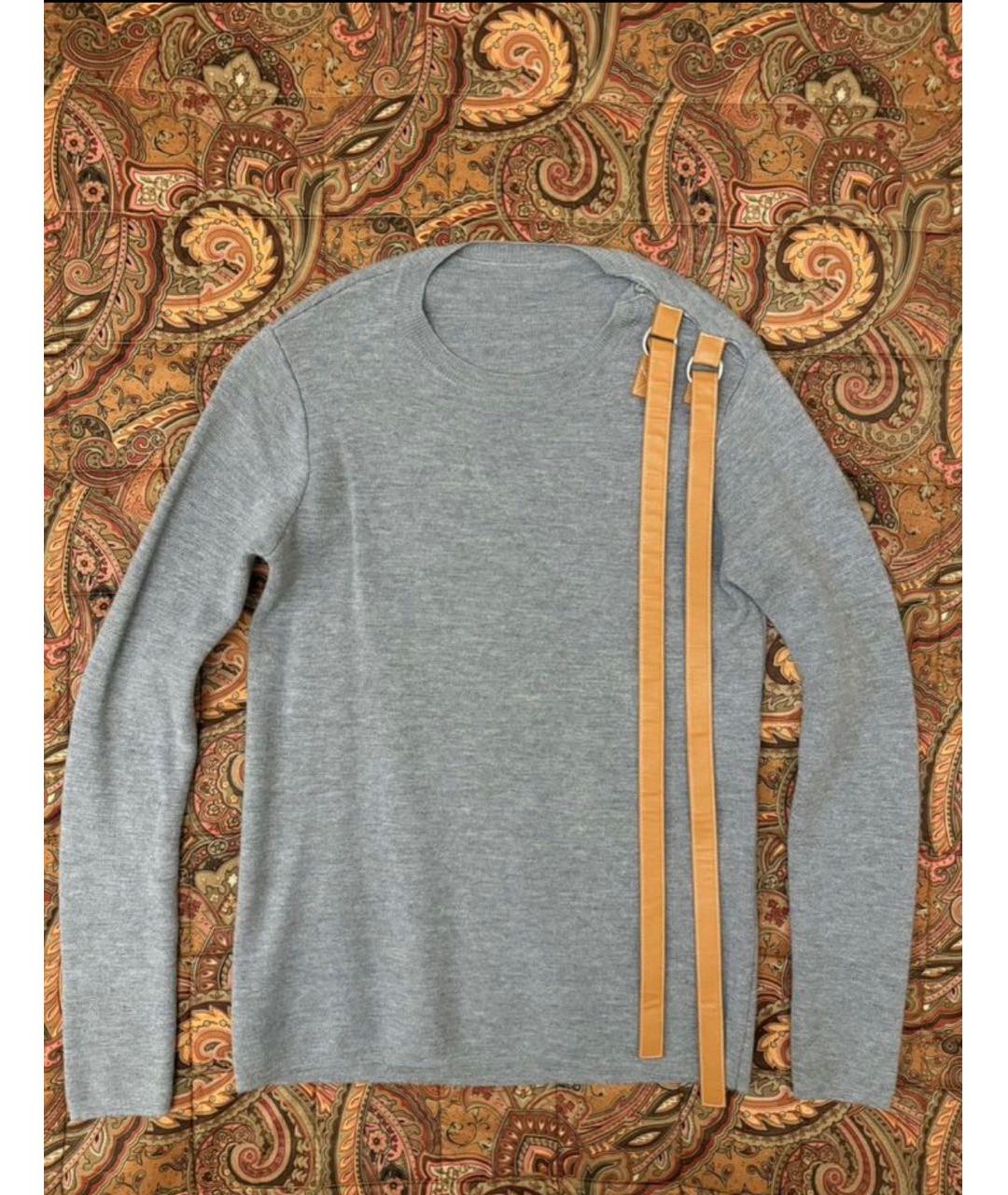 LOEWE Серый шерстяной джемпер / свитер, фото 8