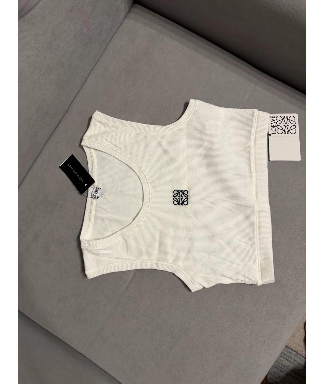 LOEWE Белая майка, фото 3