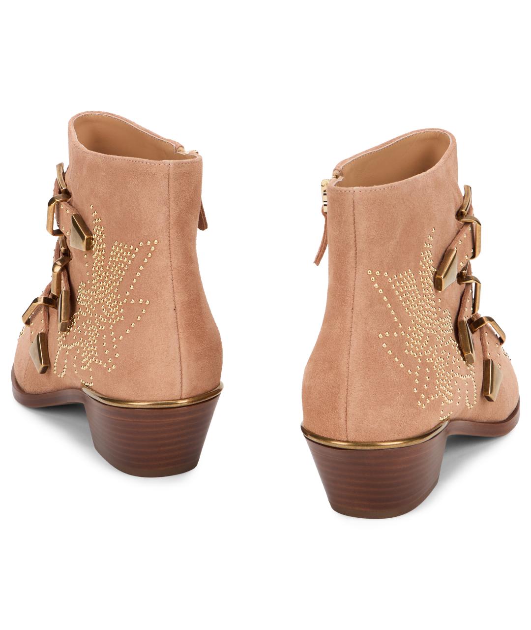 CHLOE Розовые замшевые ботильоны, фото 4