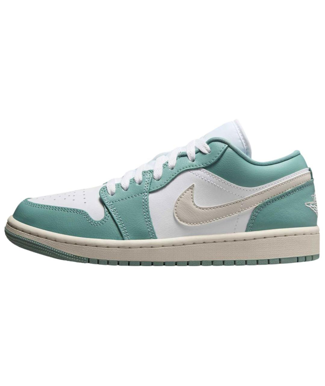 JORDAN Зеленые кожаные кроссовки, фото 3