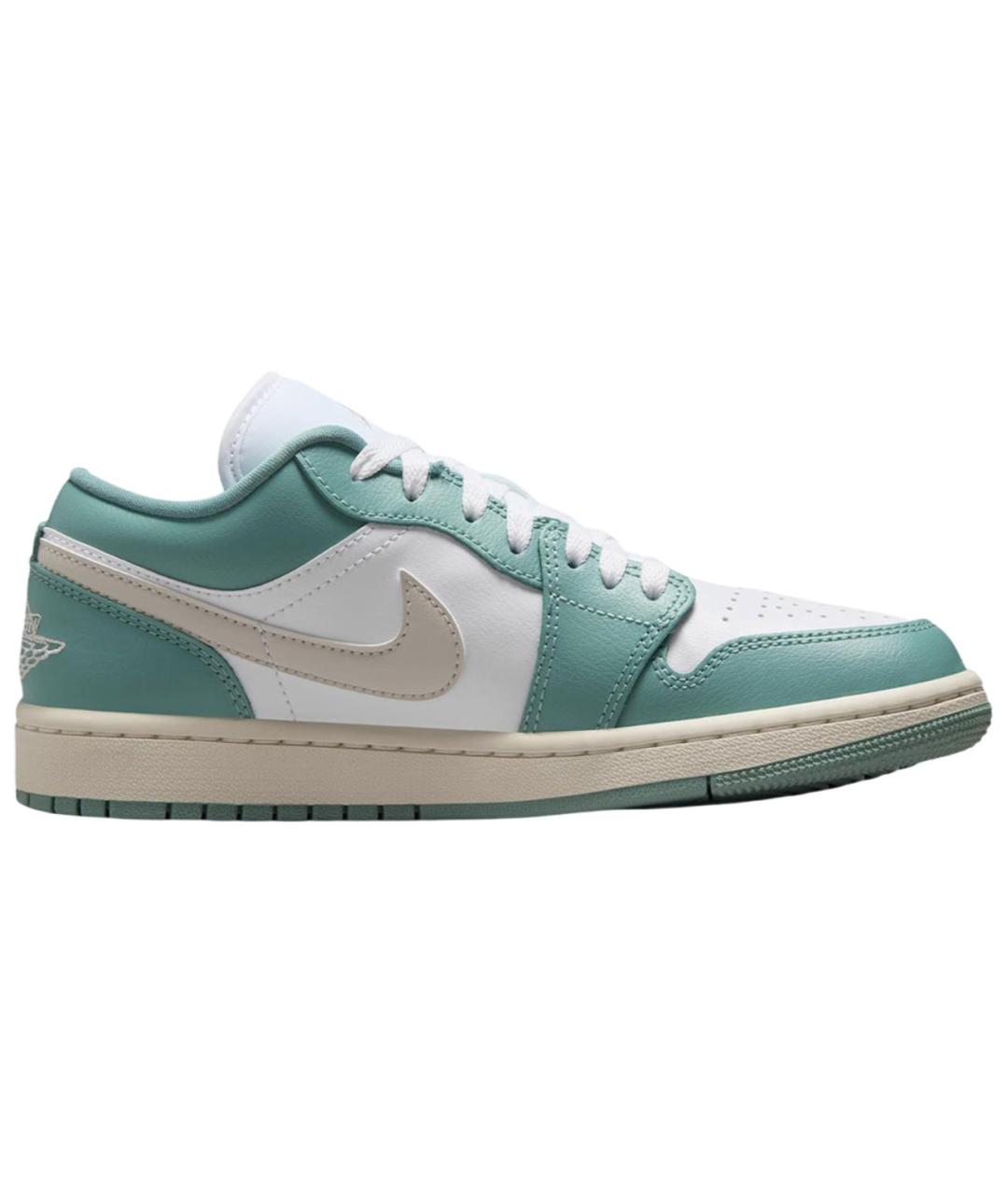 JORDAN Зеленые кожаные кроссовки, фото 2