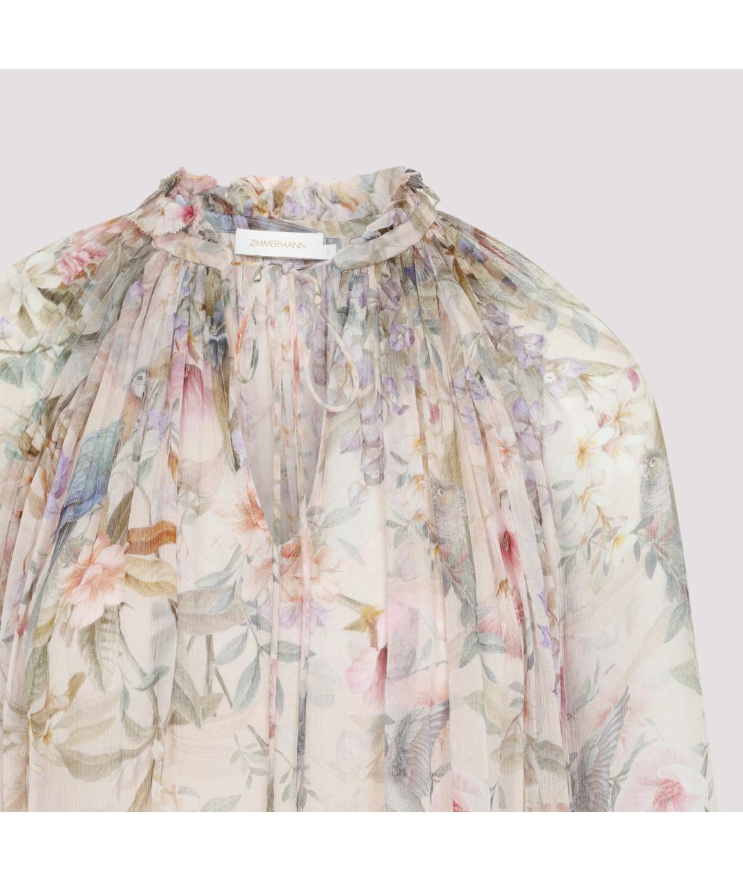 ZIMMERMANN Бежевая вискозная блузы, фото 5
