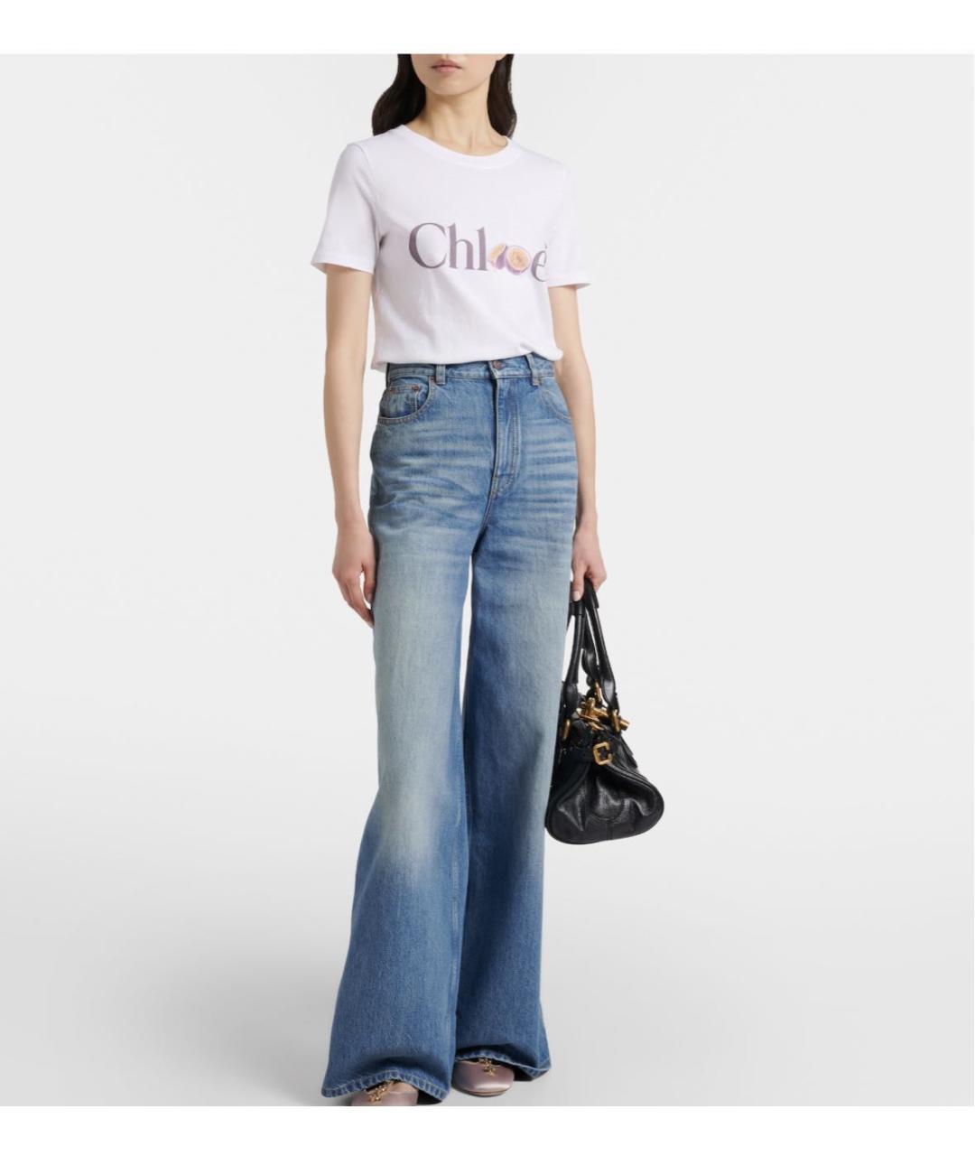 CHLOE Белая хлопковая футболка, фото 3
