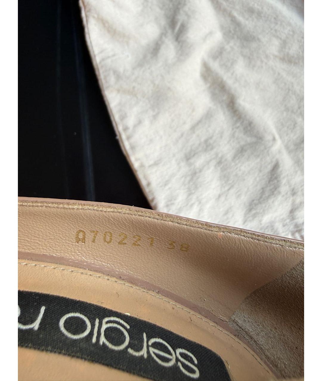 SERGIO ROSSI Розовые туфли из лакированной кожи, фото 6