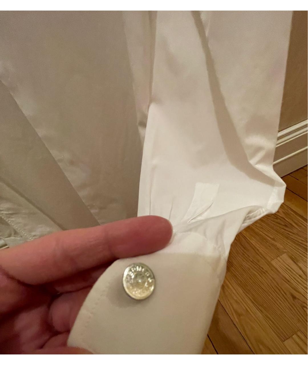 HERMES Белая хлопковая классическая рубашка, фото 3