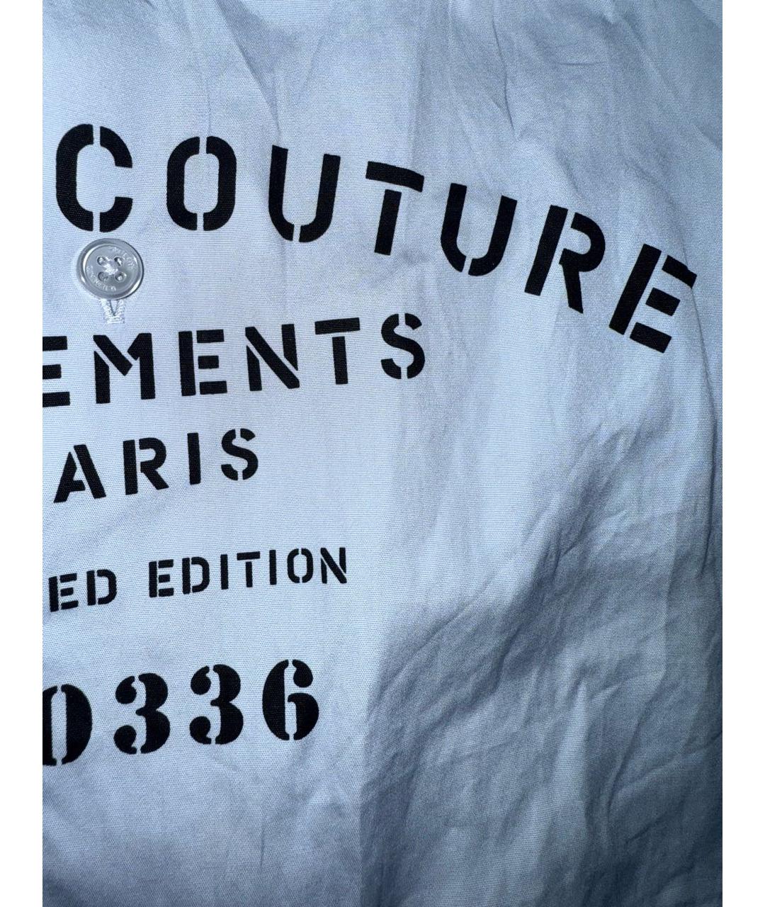 VETEMENTS Голубая хлопковая рубашка, фото 4