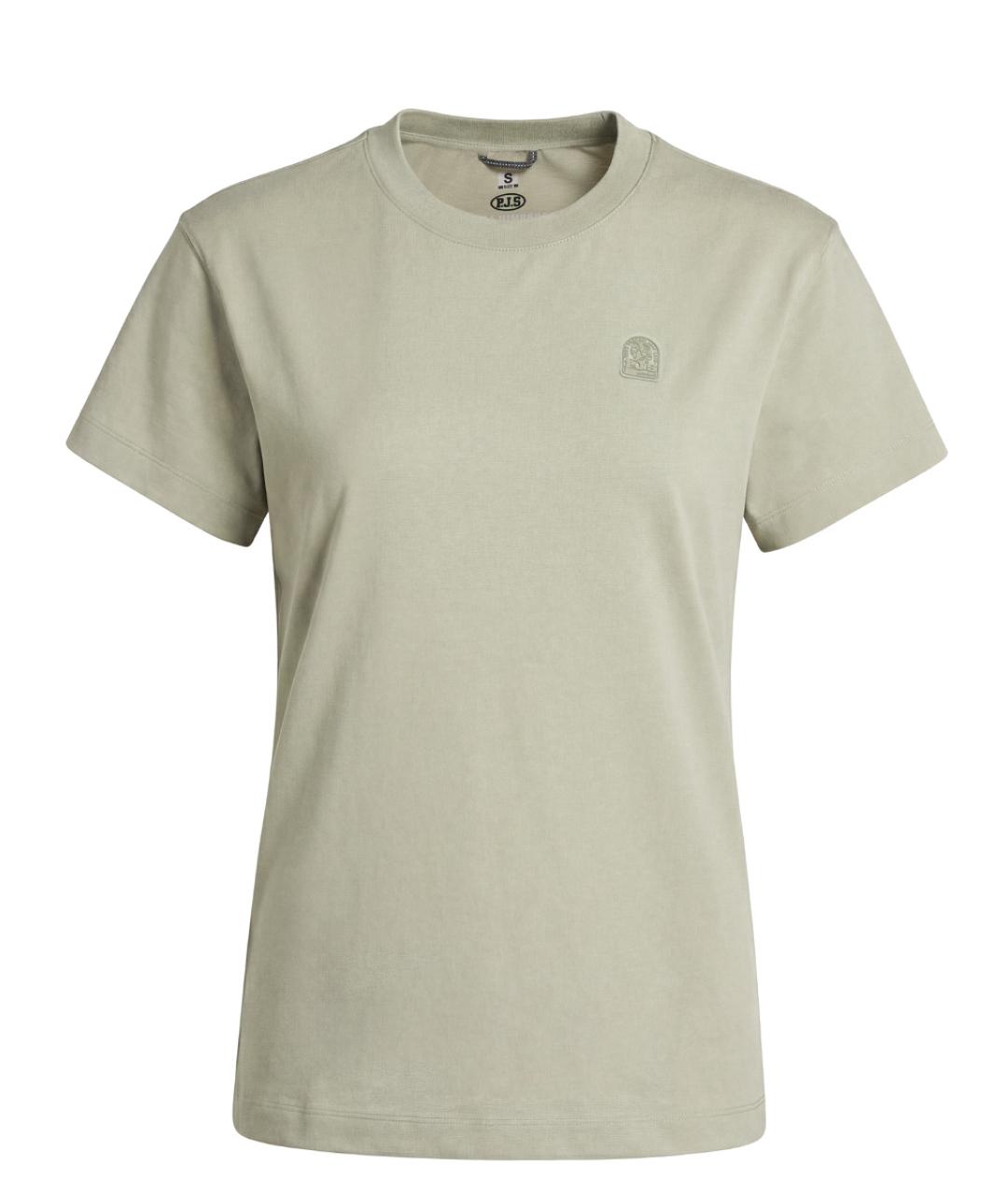 PARAJUMPERS Зеленая хлопковая футболка, фото 1