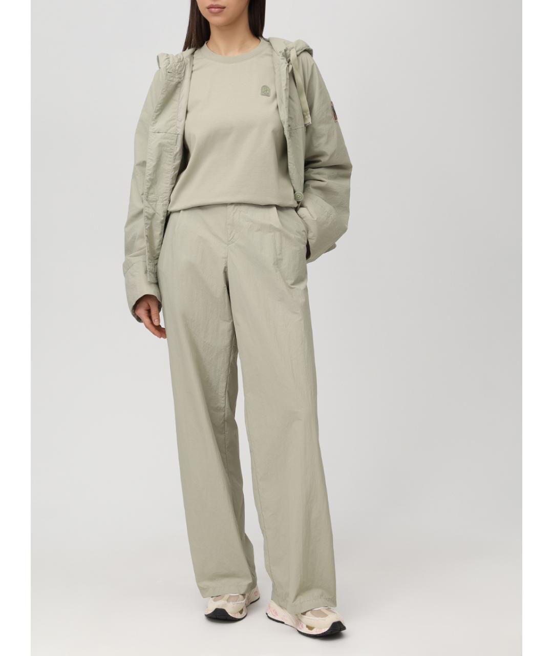 PARAJUMPERS Зеленая хлопковая футболка, фото 2