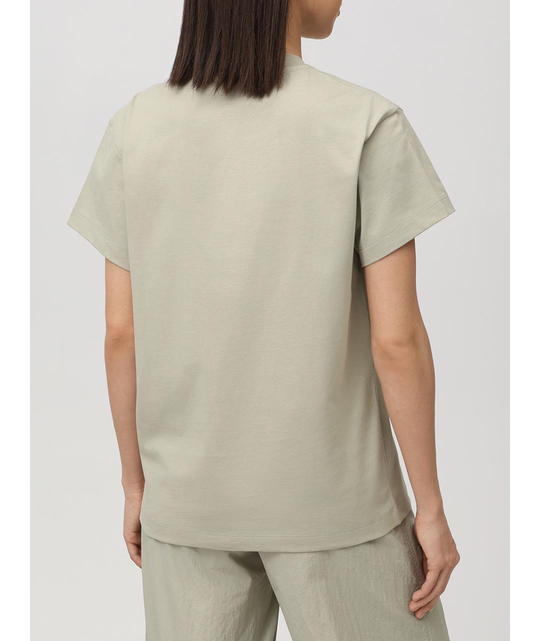 PARAJUMPERS Зеленая хлопковая футболка, фото 3