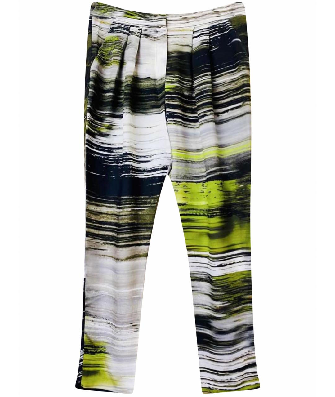 D.EXTERIOR Зеленые шелковые прямые брюки, фото 1