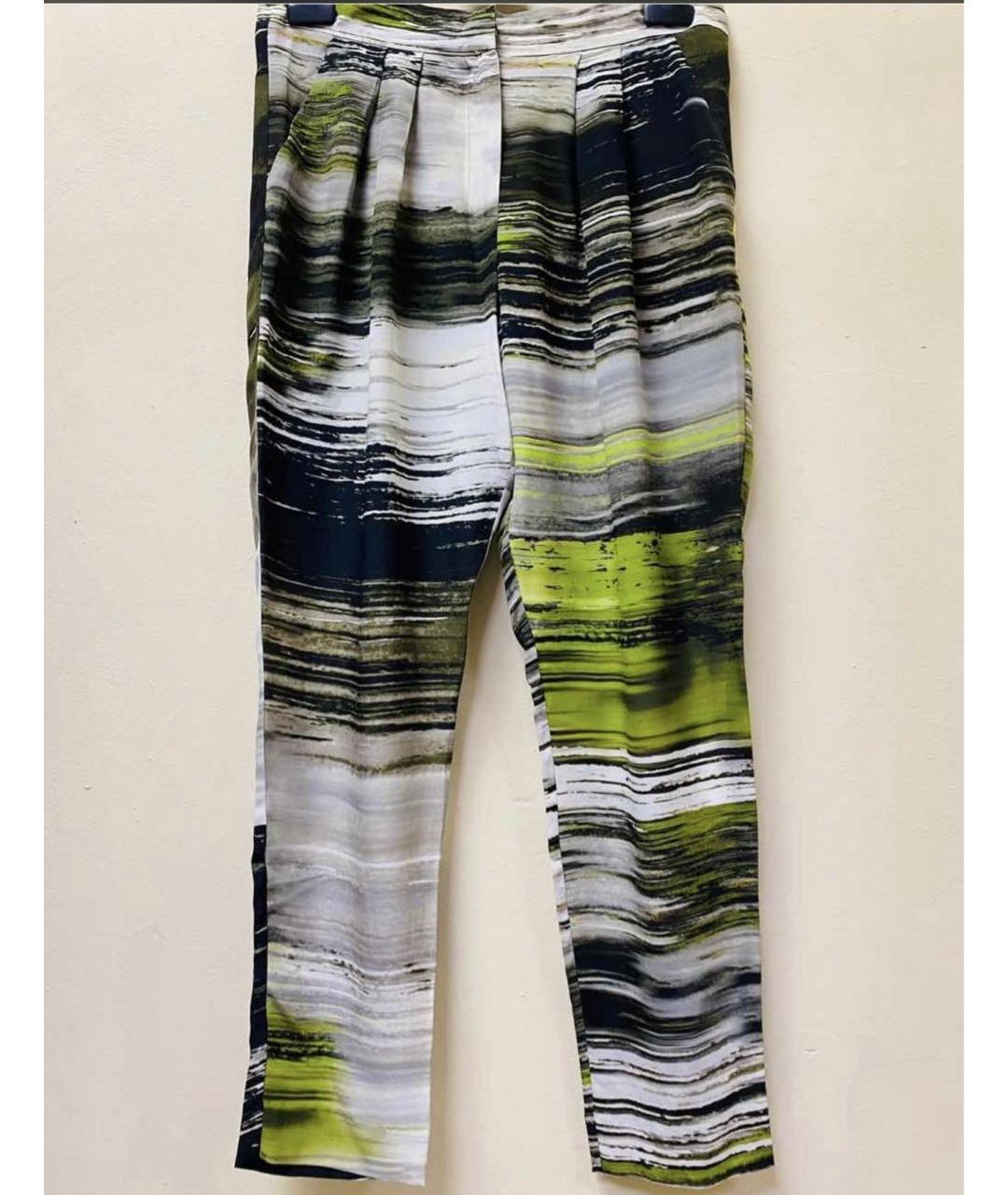 D.EXTERIOR Зеленые шелковые прямые брюки, фото 9