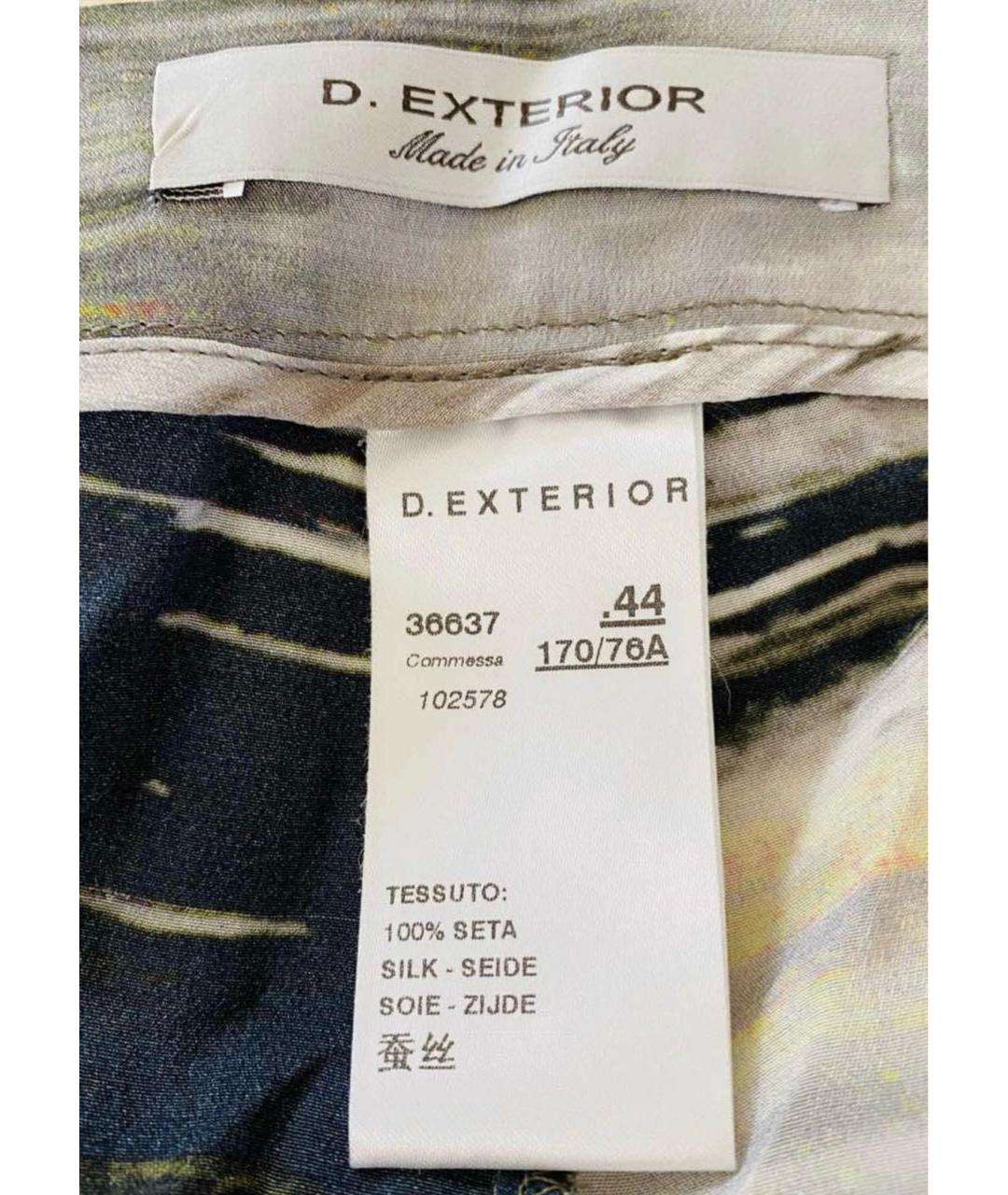 D.EXTERIOR Зеленые шелковые прямые брюки, фото 2