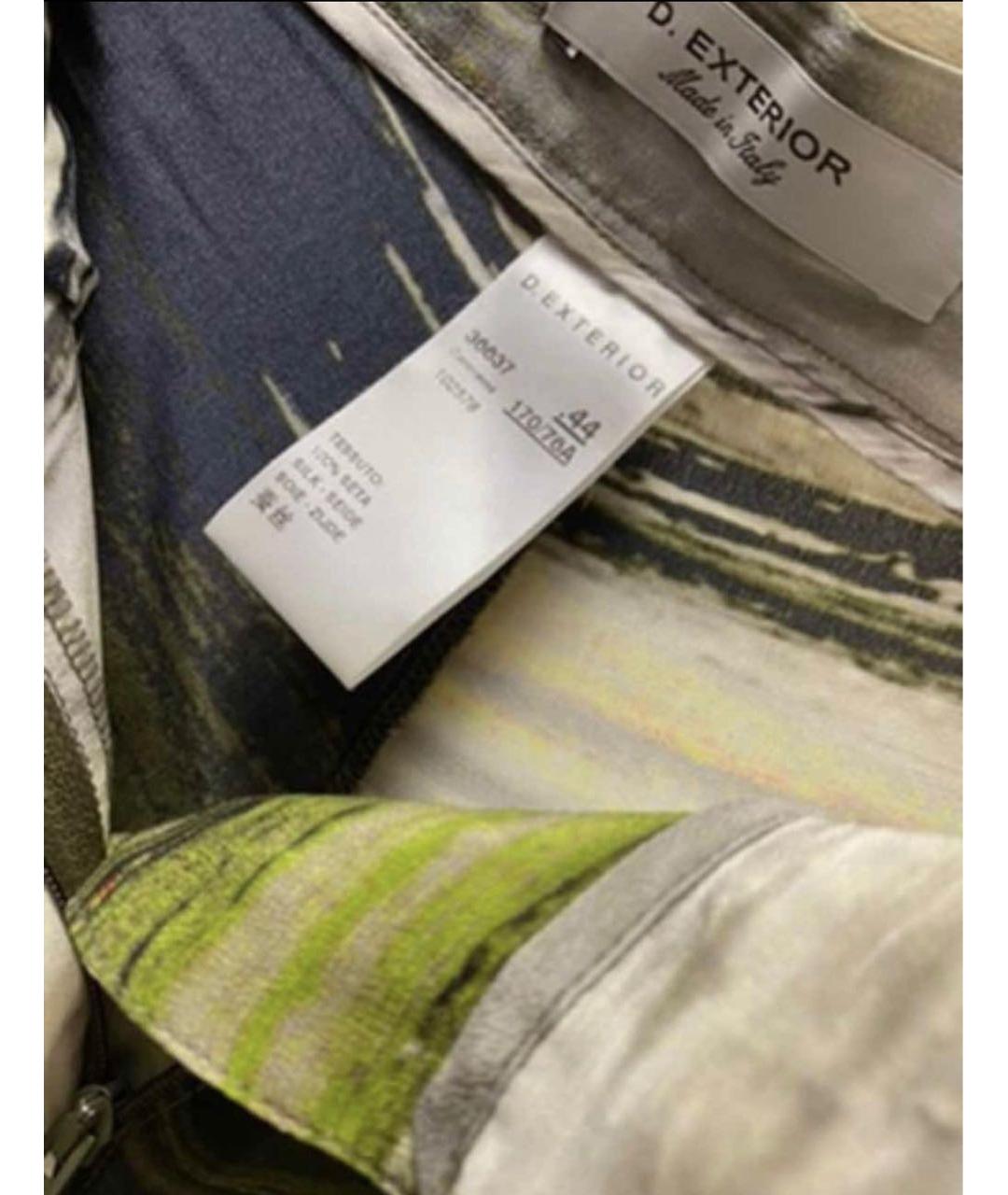 D.EXTERIOR Зеленые шелковые прямые брюки, фото 7